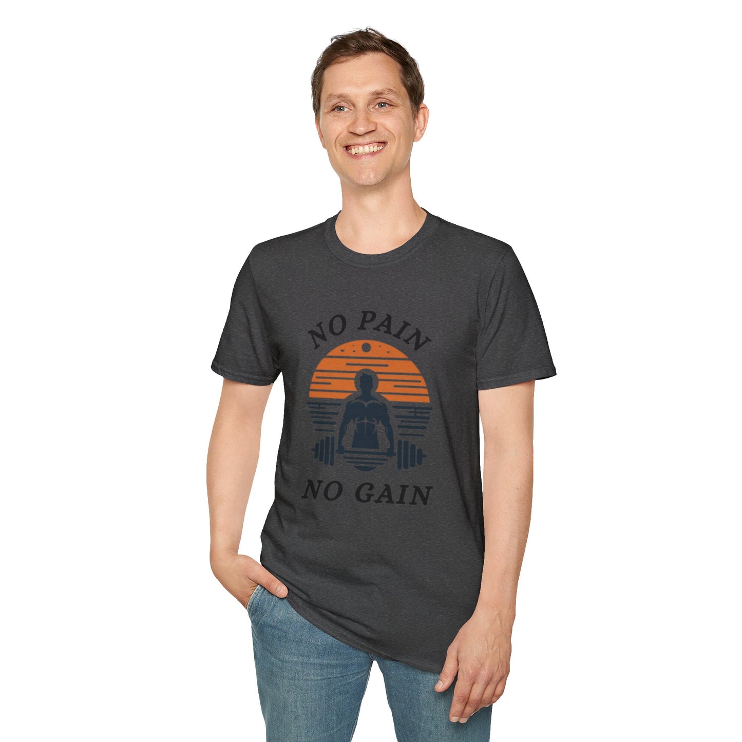 No Pain No Gain Fitness Motivation T-Shirt