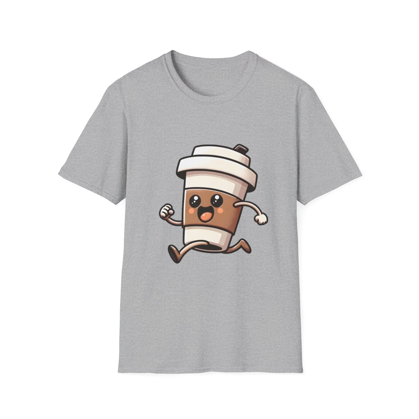 Cute Coffee Cup Running T-Shirt