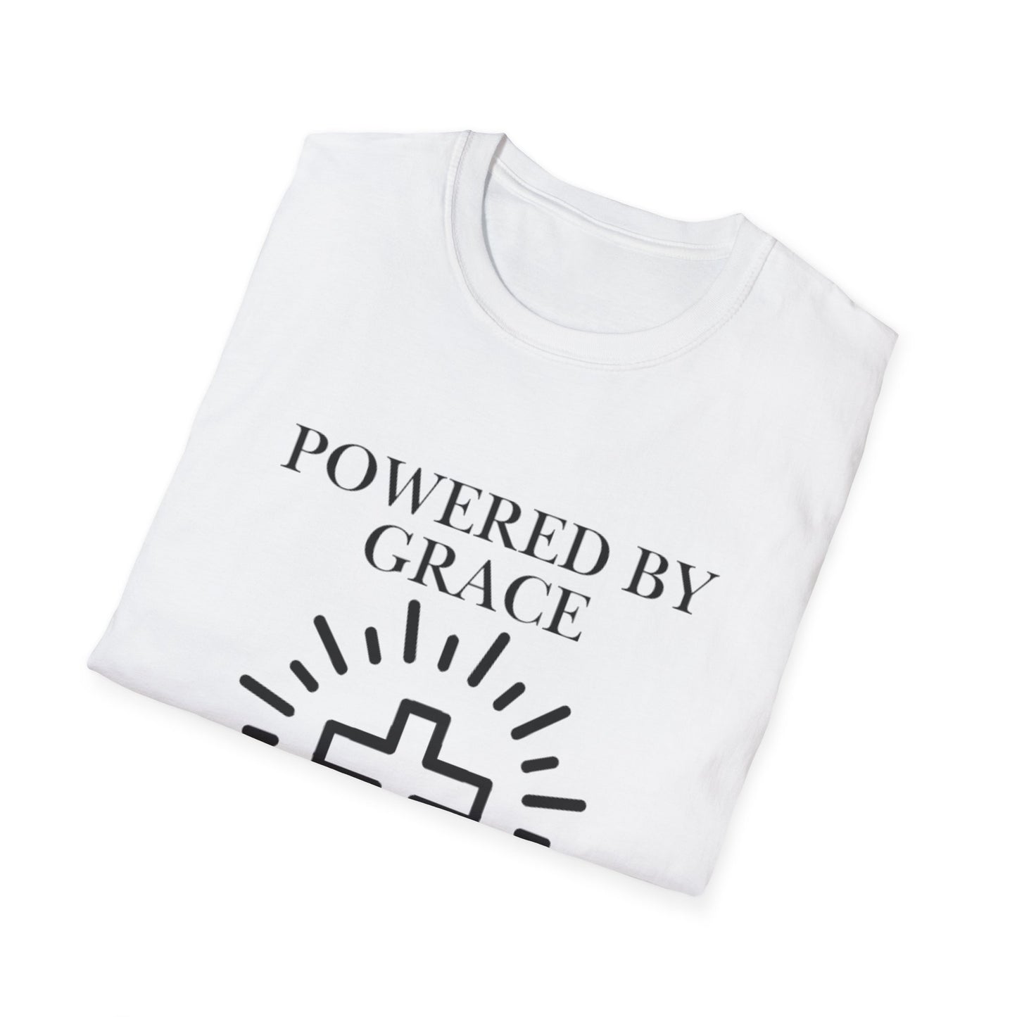 Powered by Grace - Faith Cross T-Shirt