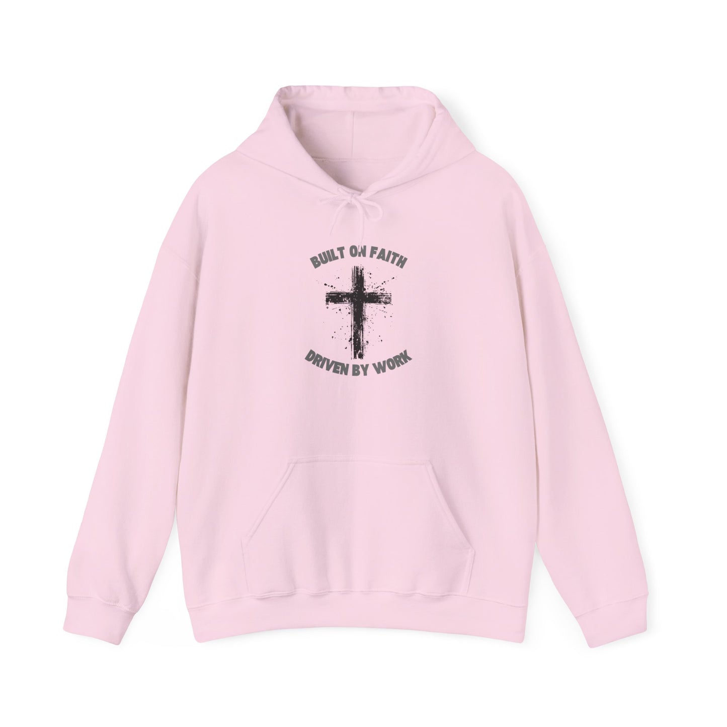 Built on Faith, Driven by Work - Christian Cross Sweatshirt