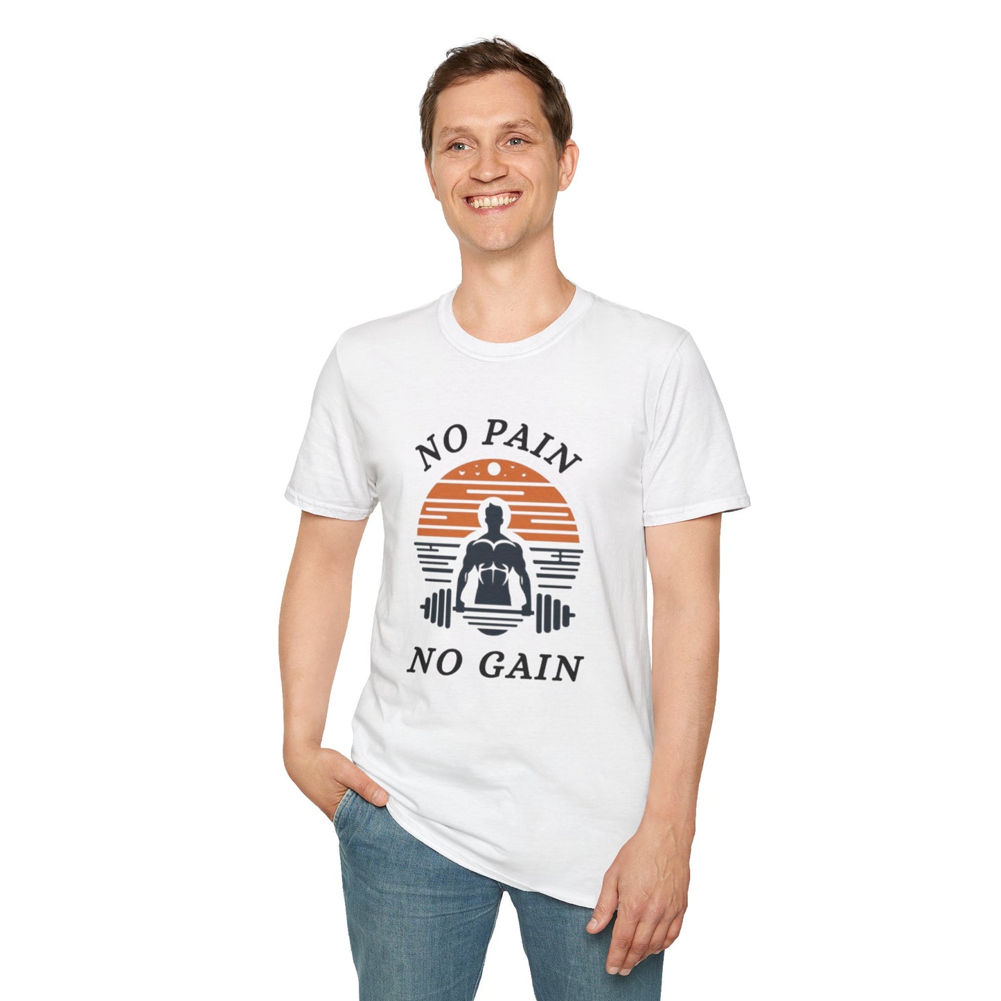 No Pain No Gain Fitness Motivation T-Shirt